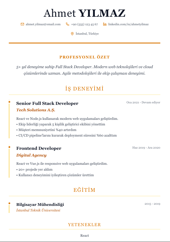 CV Template 2