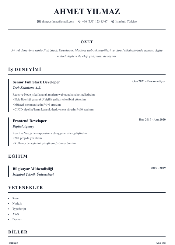 CV Template 3